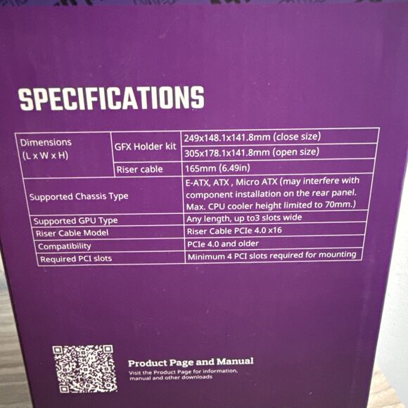 Cooler Master MasterAccessory Vertical Graphics Card Holder Kit V3 NEW SEALED - Picture 4 of 8